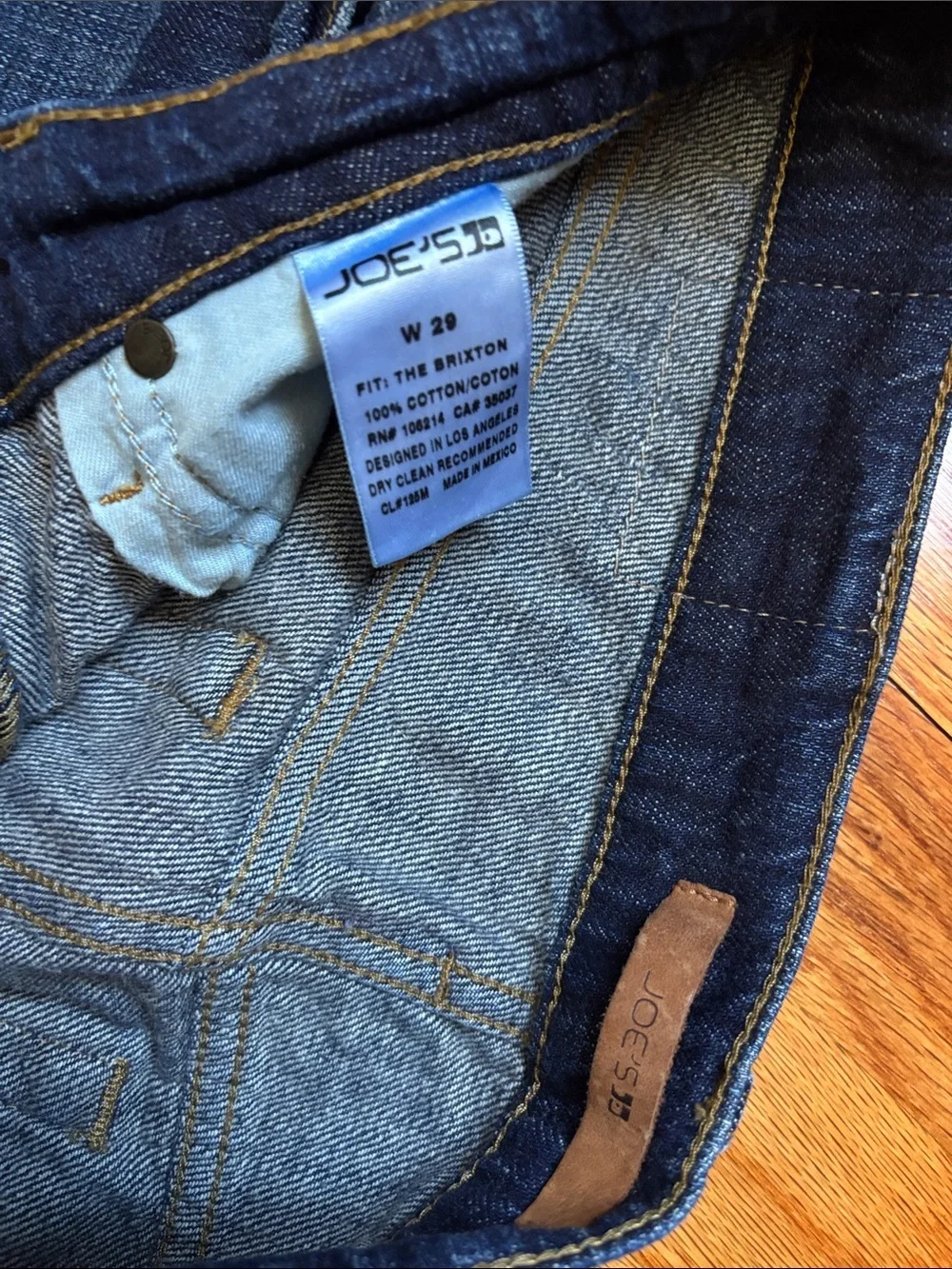 Joe’s Brixton Men's Straight Dark Blue Jeans 29x33 Vintage Reserve 1971